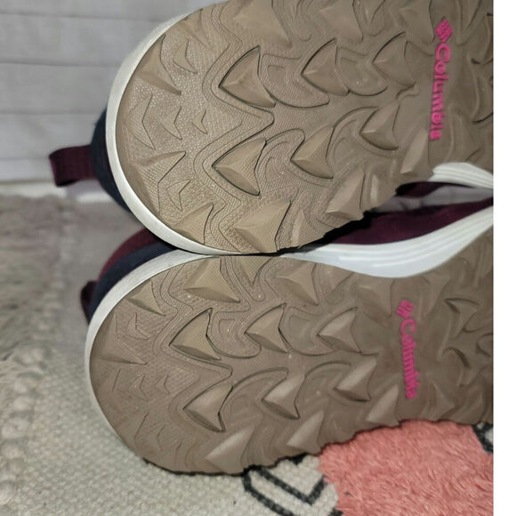 Columbia Trailstorm Mid Waterproof Maroon/Teal Hiking Boots, sz 10.5 - Picture 12 of 15